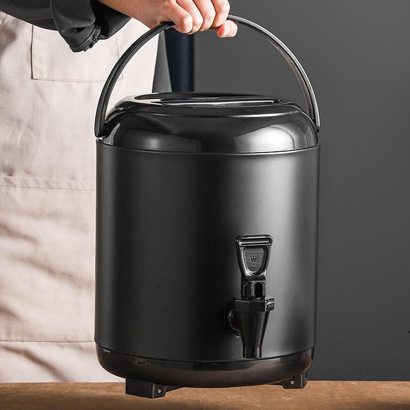 klarako Insulated Beverage Dispenser, 12 L Thermal Hot and Cold Drink Dispenser Stainless Steel Barrel with Temperature Meter for Coffee Tea Water Juice - Image 3