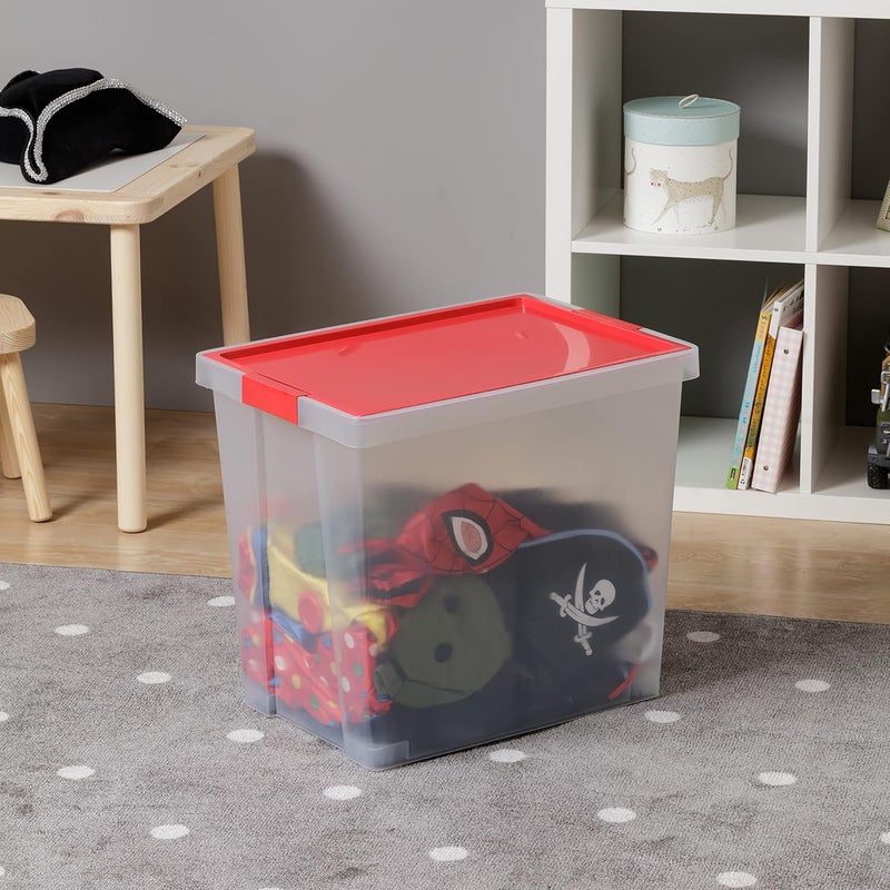 Tatay 60L Storage Box with Lid and Wheels - Image 3