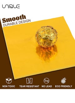 Unique Foil Candy Wrappers, 300 Pieces 3.9*3.9 inches Golden Aluminium Foil Candy Wrappers Square Chocolate Molds Sugar Tin Foil Wrappers for DIY Candy Chocolate Packaging by Party Wedding Birthday  - Image 3