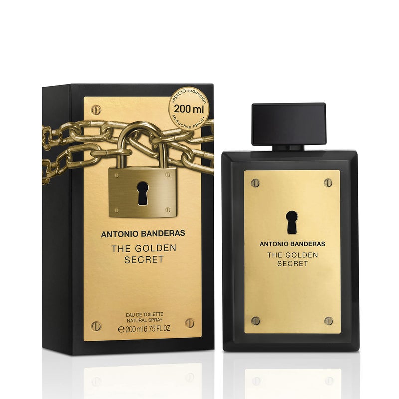 Banderas Perfumes - The Golden Secret - Eau de Toilette Spray for Men - Long Lasting - Masculine, Casual and Elegant Fragrance - Mint, Apple and Spicy Notes - Ideal for Day Wear - 6.7 Fl Oz - Image 1