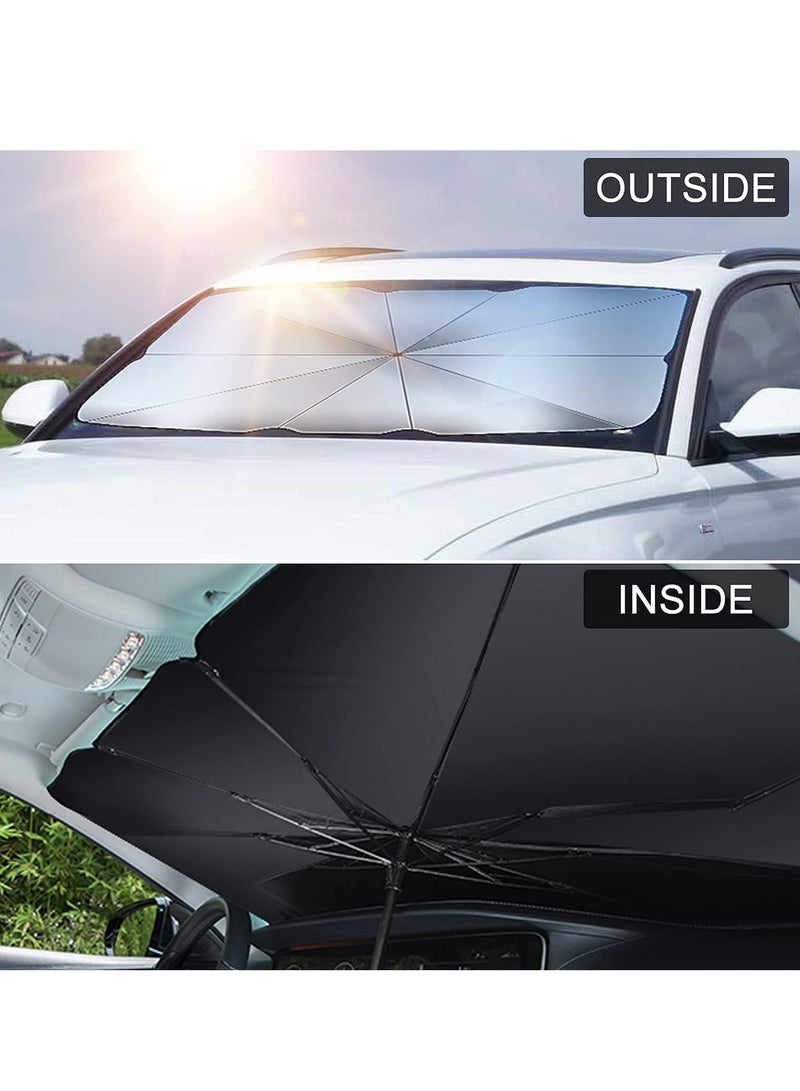 مظلة شمسية قابلة للطي لزجاج السيارة الأمامي تناسب معظم موديلات السيارات - شماسة للعربية - Image 2