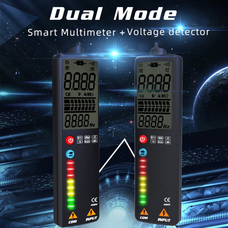 Curved LCD Display: 1 Auto-Ranging Multimeter - Edge Distortion Elimination, Low-Light Performance for Voltage Resistance Frequency Measurement Live Wire Detection Dark Environments - Image 4