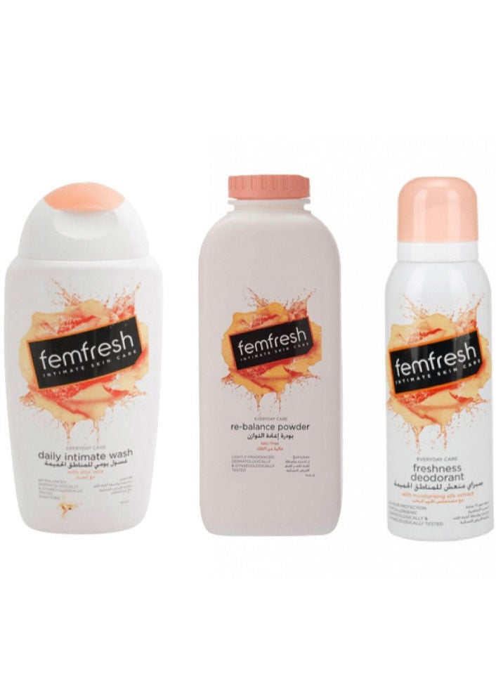 Women's hygiene kit for intimate areas