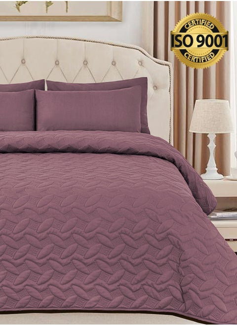 3Piece Microfiber Bedspread Set Fits 160 x 200 cm Queen Size Bed Queen Size Compressed Comforter Set Elmira Series
