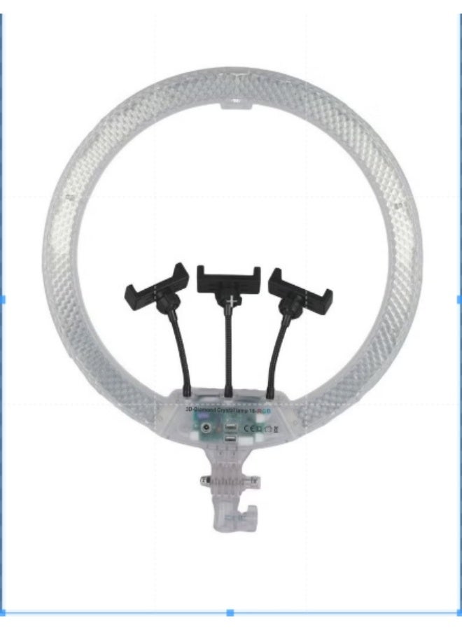 3D-45 RGB Ring Light With 360 Degree Free Rotation Free Adjustment And Eye Protection For Vlogging Reels And Photography - Image 2