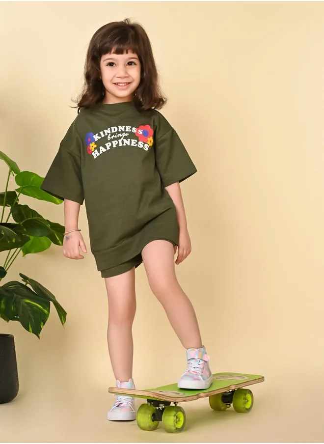 LILPICKS Green Girls Wear Clothing set