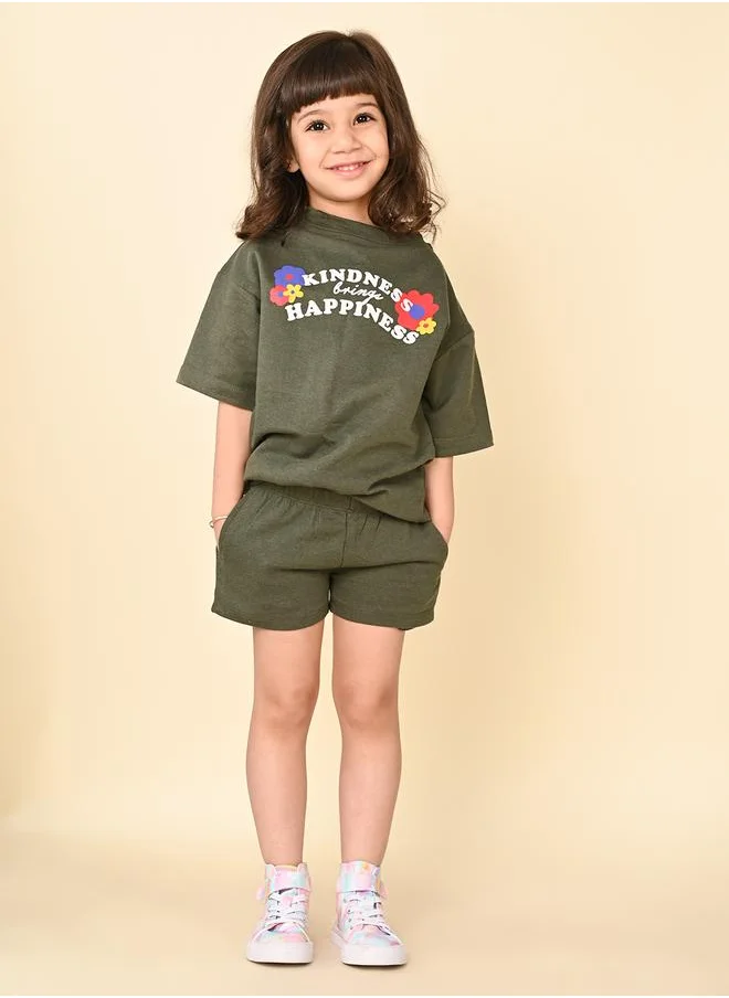 LILPICKS Green Girls Wear Clothing set