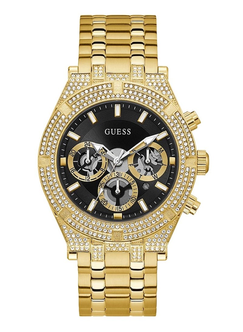 GUESS Men's Gold Tone Case Gold Tone Stainless Steel Watch - Image 1