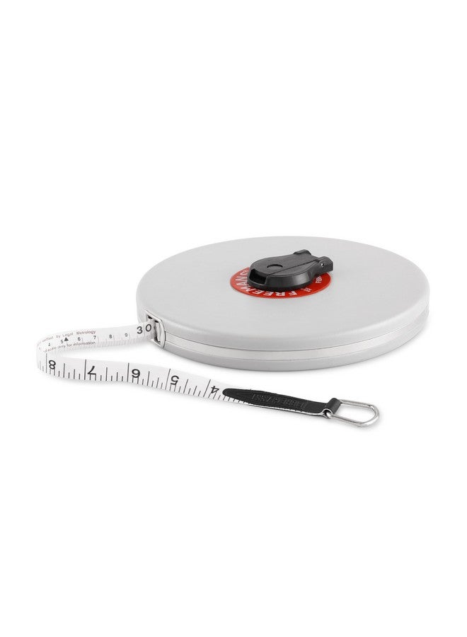 فريمانز شريط قياس من الألياف الزجاجية من FREEMANS بطول 50 مترًا: 13 مم - 50 مترًا/165 قدمًا || هيكل معزز بحزام من الفولاذ المقاوم للصدأ || مقبض آلية لف متينة وفم من الفولاذ المقاوم للصدأ بخطاف طرفي - Image 3