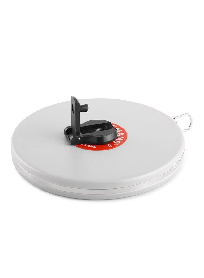 فريمانز شريط قياس من الألياف الزجاجية من FREEMANS بطول 50 مترًا: 13 مم - 50 مترًا/165 قدمًا || هيكل معزز بحزام من الفولاذ المقاوم للصدأ || مقبض آلية لف متينة وفم من الفولاذ المقاوم للصدأ بخطاف طرفي - Image 4