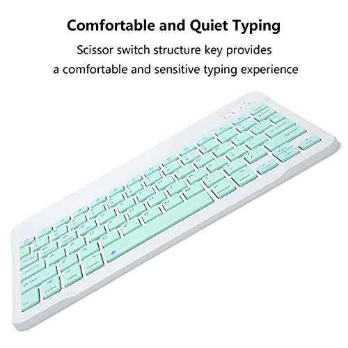 Acolarid Ultra-Slim Rechargeable Bluetooth Keyboard Portable Wireless Keyboard for iPad A16 11th 10th Generation, iPad Pro iPad Air iPad Mini iPhone, Android Samsung Galaxy Tablet Smartphone Cell Phone (Green) - Image 5