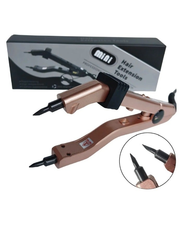 Estelle أداة تمديد الشعر، أداة توصيل الشعر الحراري القابلة للتعديل متعددة الوظائف، كماشة تمديد الشعر مع طرف تسخين ذكي صغير، أداة ربط الكيراتين لتمديد الشعر، (أخضر) - Image 4