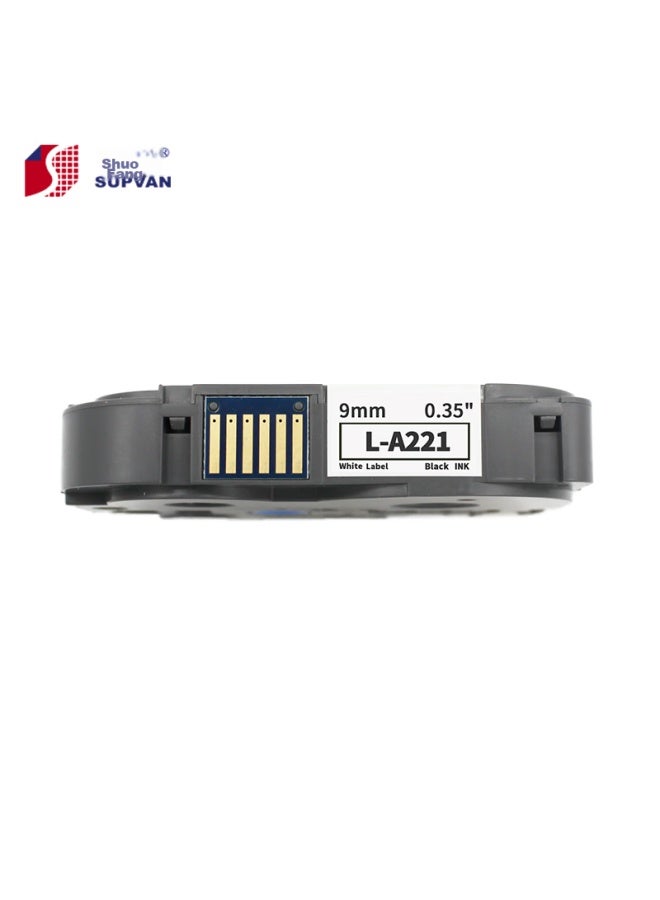 Shuofang Label Maker Ribbon, 9mm White Background With Black Text, No Film Label Tape, L-a221 Label Paper, Self-adhesive Sticker, Suitable For Label Maker Lp5125/c/e - Image 3