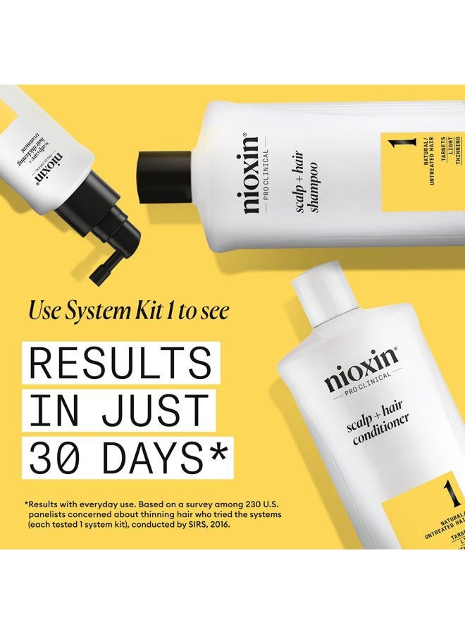 Nioxin Scalp + Hair Thickening System 1 Shampoo| For Natural or Untreated Hair with Light Thinning| With Niacinamide and Biotin| 33.8 Fl oz. - Image 5