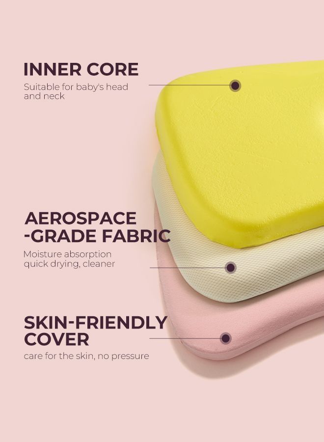 Memory Foam Pillow with Cooling Cover–Soft Breathable Flat Thin Toddler Pillow for Kids  - Image 5