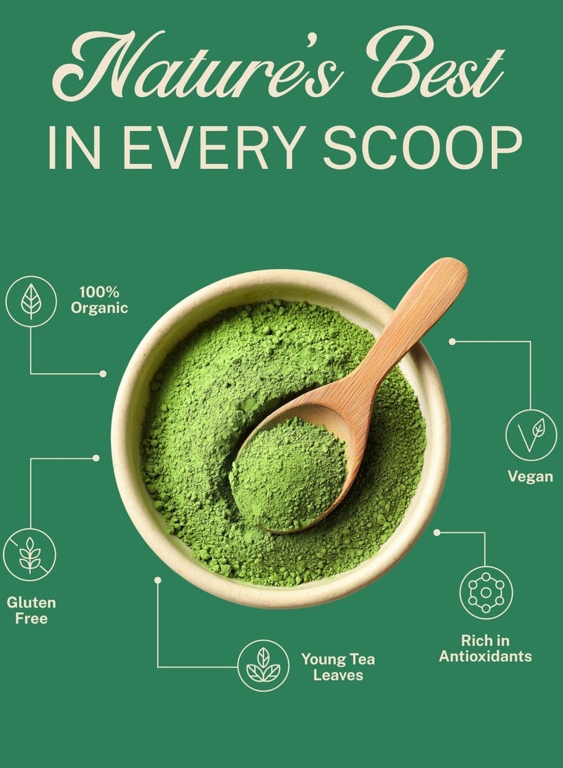 Elephant & Fig Tree Organic Ceremonial Grade Matcha Green Tea Powder 30g | Japanese Premium Natural Superfood | Rich in Antioxidants | Natural Energy Boost | Perfect for Matcha Lattes, Smoothies, Tea, Baking & Desserts | Vegan & Gluten Free - Image 4