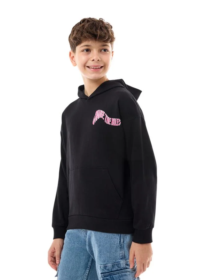 victor and jane Victor And Jane Teens Black Back Graphic Hoodie
