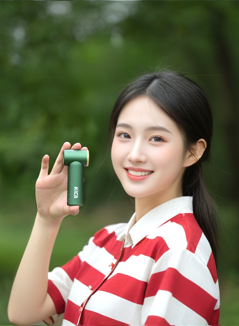 KiCA مروحة كيكاجيت ميني المحمولة، مروحة توربو قابلة لإعادة الشحن، تحكم في السرعة بلا خطوات، تدوم 13 ساعة، مروحة صغيرة خفيفة الوزن بحجم الجيب للسفر/التبريد في الهواء الطلق - Image 4