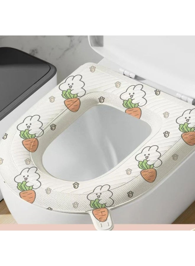 Washable Toilet Seat Cushion With Self-Adhesive Design made of foam - Image 1