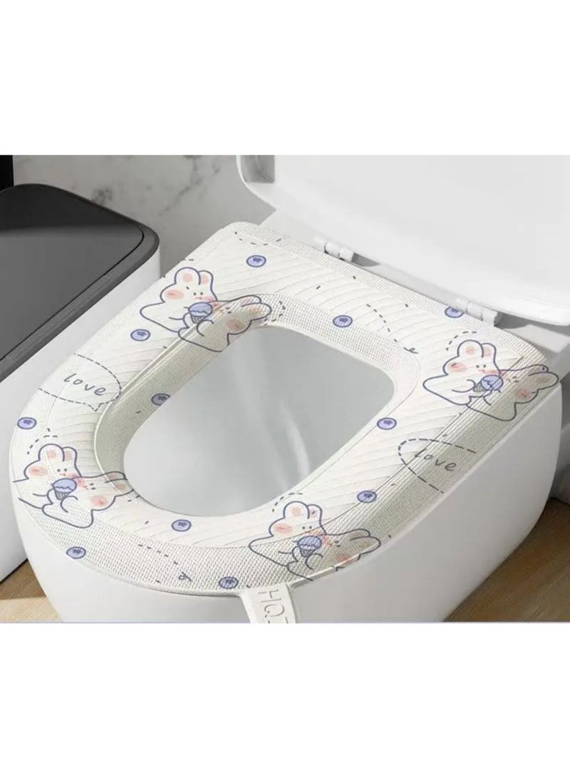 Washable Toilet Seat Cushion With Self-Adhesive Design made of foam - Image 4