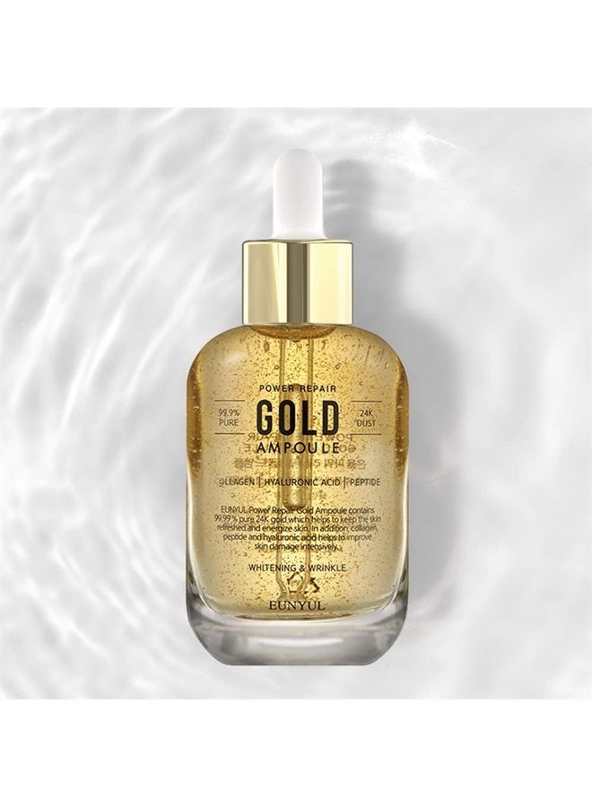 Eunyul Power Enhancing Gold Ampoule [1.69 fl. Oz. / 50ml] Face Ampoule, Korean Skincare, Repair Ampoule, Gold Ampoule - Image 3
