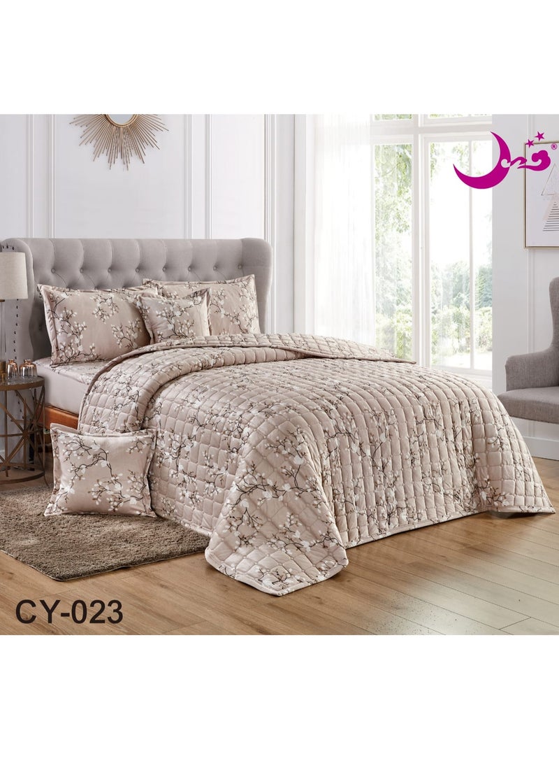 Double winter floral velvet compressed mattress