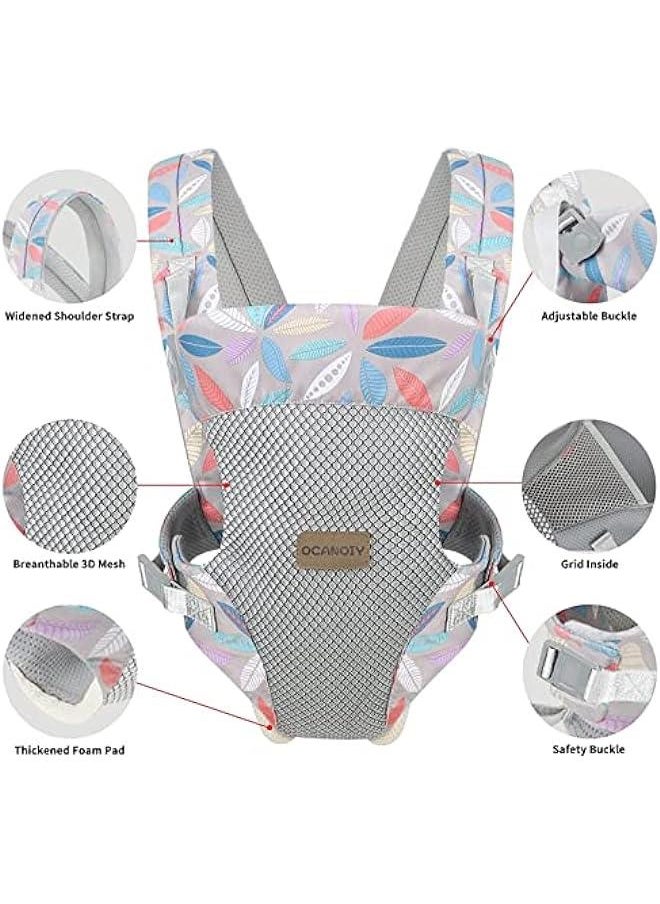 Gonice Baby Carrier, 4-in-1 Infant Carrier Ergonomic Adjustable Holder Portable Convertible Front and Back Backpack Carry for Infants Toddlers Babies Girl and Boy  - Image 4