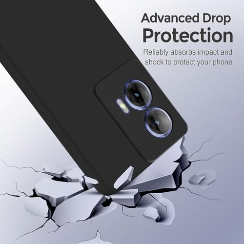 SBMS Silicone Back Cover Case for Motorola Edge 50 Fusion 5G / Moto G85 5G / Moto G96 5G | Soft Micro-Fibre Lining Inside | Camera Protection Bump | Shockproof Back Cover Case for Moto G96 5G (Black) - Image 4