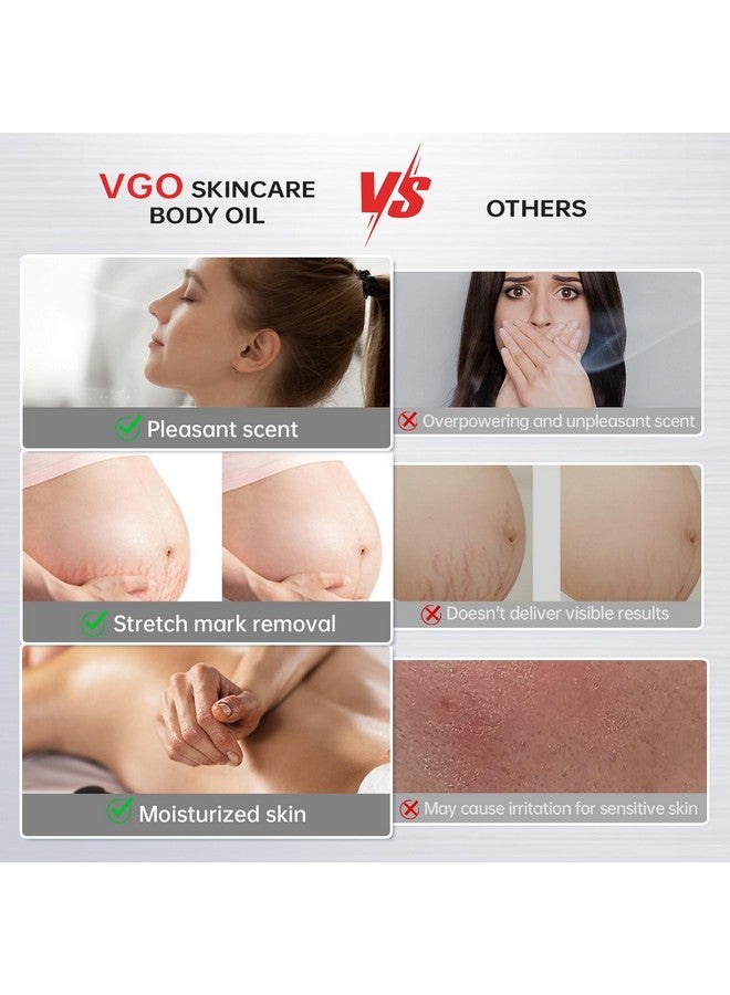 VGO VGO Body Oil with Vitamin E, After Shower Body Oil for Women, Non-Greasy & Fast-Absorbing Lightweight Moisturizer for Scars & Stretch Marks, Hydrating for Dry Sensitive Skin, 4.06 oz  - Image 3