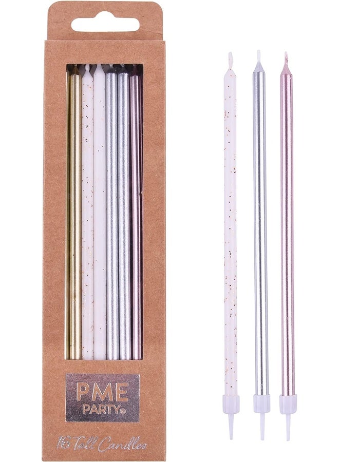PME Assorted Extra Tall Candles 7in 16pk - Image 2