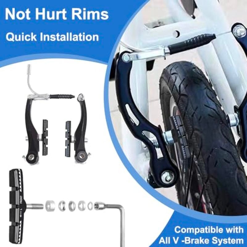 Bicycle Brake Pads 70mm Black Nitrile Rubber Durable Silent Slip-Free Braking - Long-Lasting Stopping Power V-Brake Blocks for Mountain Road Cruiser Urban Bikes Over 20 Inches - Image 5