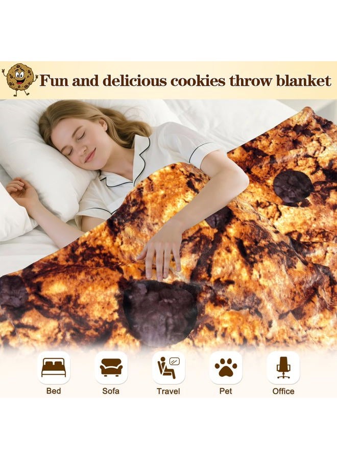 Mermaker Cookies Blanket 2.0 Double Sided 80 Inch for Adults and Kids, Novelty Realistic Cake Blanket, 285GSM Soft Flannel Blanket - Image 4