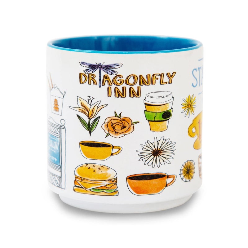 Silver Buffalo Gilmore Girls Stars Hollow Allover Icons Ceramic Stacking Mug | Large Coffee Cup For Espresso, Caffeine, Beverages, Home & Kitchen Essentials | Cute Gifts and Collectibles | Holds 13 Ounces - Image 3