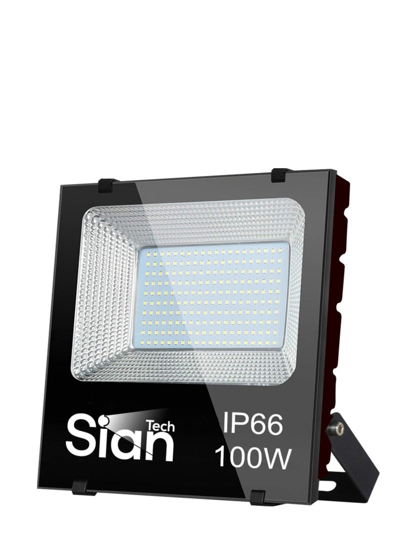 سيان تك كشاف وجهات 100وات اضاءة ابيض 6500كيلفن فلود لايت - 10000ليومن - 50000 ساعة تشغيل - معامل قدرة 0.97 - مانع اتربة ومياة 66 درجة - الومنيوم بالكامل ضمان 30شهر من سيان تك - Image 1