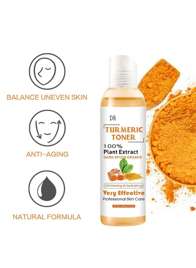 DR Turmeric Toner 100% Plant Extract Dark,Spot Correcting Toner, Facial Toner for Acne Prone Skin, Whitening & Hydrating and Blemish Removing Facial Moisturizer for Women, Dry Oily Skin Hyperpigmentation  - Image 5