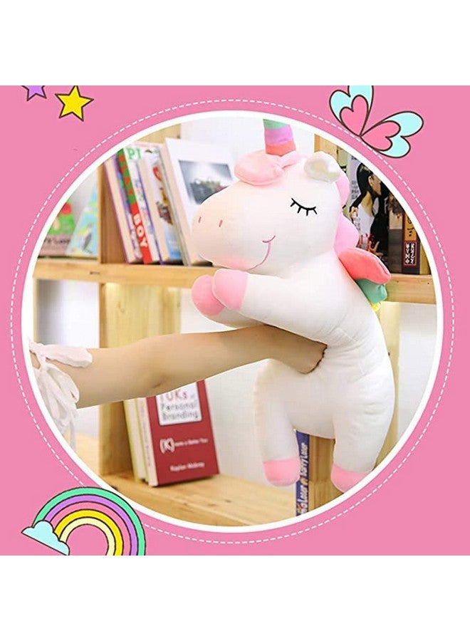 سكوبا دمية يونيكورن جميلة فائقة النعومة مقاس 40 سم من البوليفيل قابلة للغسل ومحبوبة وناعمة تساعد على تعلم لعب الأدوار وآمنة 100% للأطفال (سيتم إرسال لون عشوائي) - Image 4