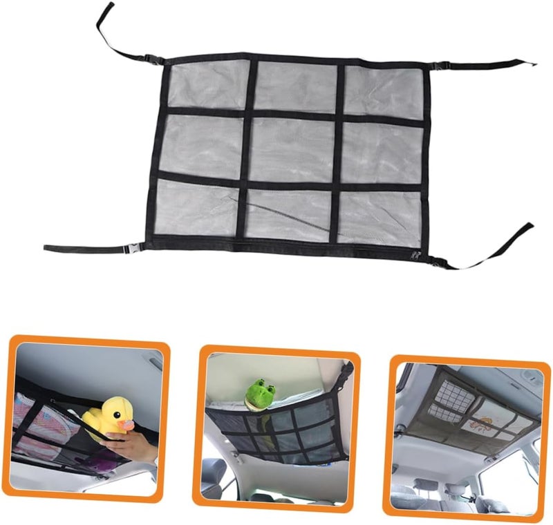 Double-Layer Car Roof Storage Net Cargo Net Pocket Polyester Car Ceiling Cargo Organizer Fit - Image 3