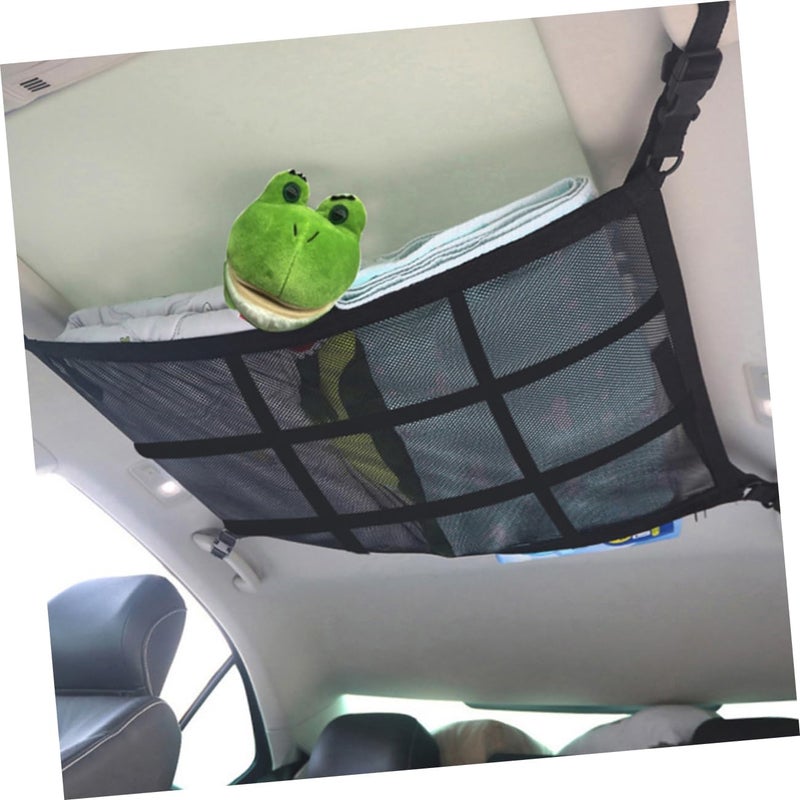 Double-Layer Car Roof Storage Net Cargo Net Pocket Polyester Car Ceiling Cargo Organizer Fit - Image 2