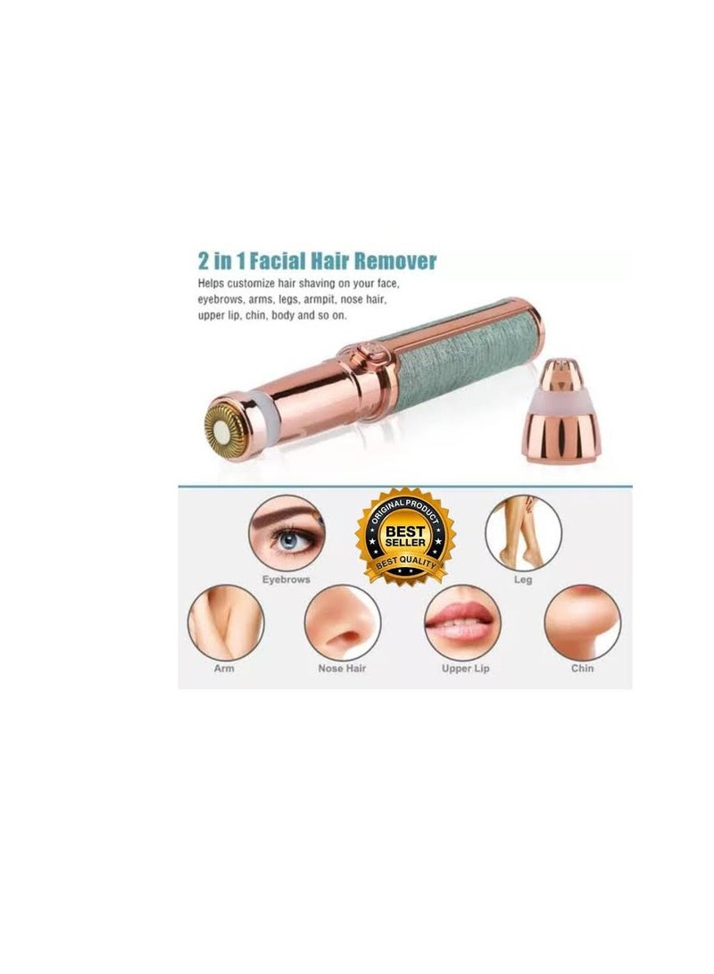 BLAWLESS 2 in 1 Women Facial Hair Trimmer, Rechargeable Face Eyebrow Hair Trimmer, Painless Hair Removal Device, Facial Hair Trimmer for Women, Facial Shaver for Upper Lip Hair Removal - Image 5