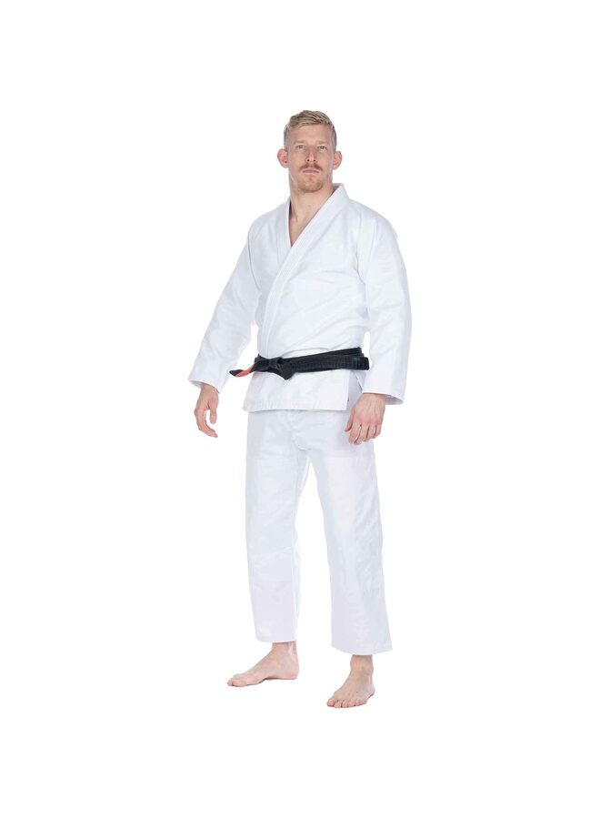 جي جي جي للرجال - جي جيتسو برازيلي - نسيج مقاوم للانكماش يمتص العرق - قابل للغسل في الغسالة - حزام أبيض مجاني (اللون: أبيض، المقاس: XX-Large) - Image 3