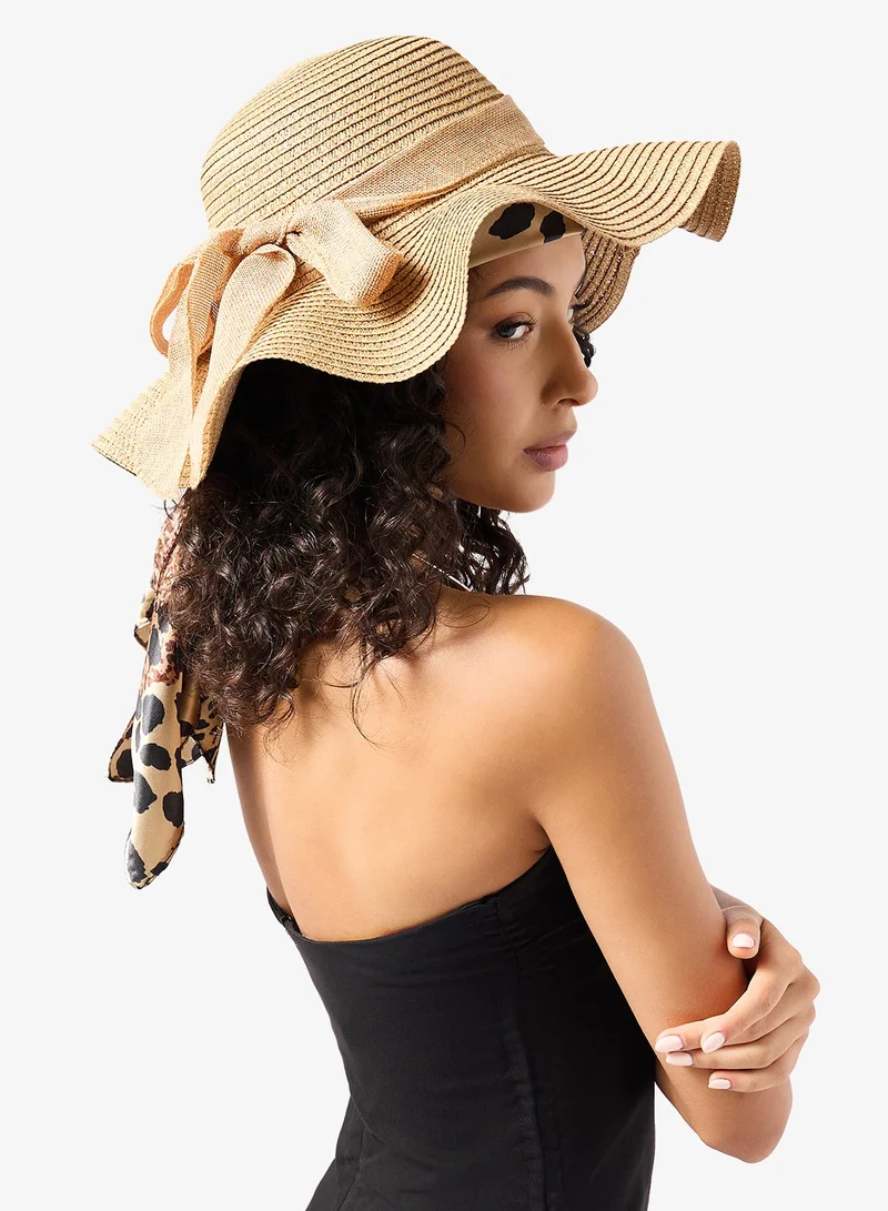 Ginger Raffia Material Ribbon Tie Detail