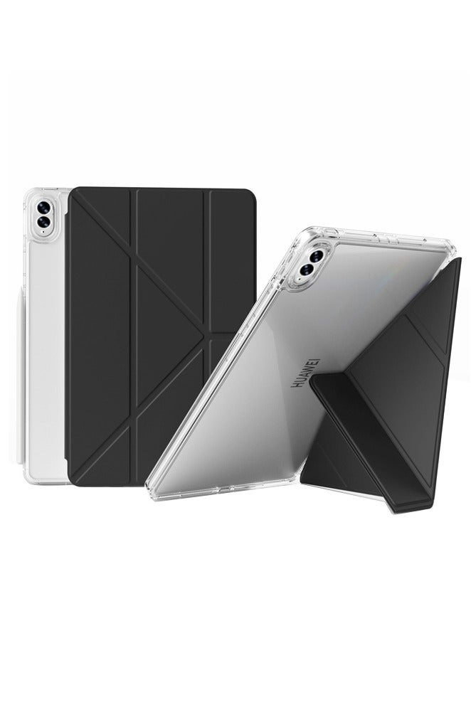 for HUAWEI Matepad 10.4-Inch (2022) Case Cover, Triple Fold Y-shaped Design, Multi Angle, Leather Tablet Cover With Pen Slot, Automatic Wake-up/sleep, Black - Image 1