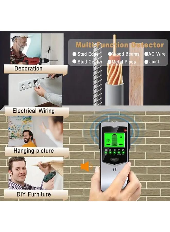 كاشف المعادن والخشب متعدد الوظائف محترف بشاشة LED عالية الدقة - Image 5