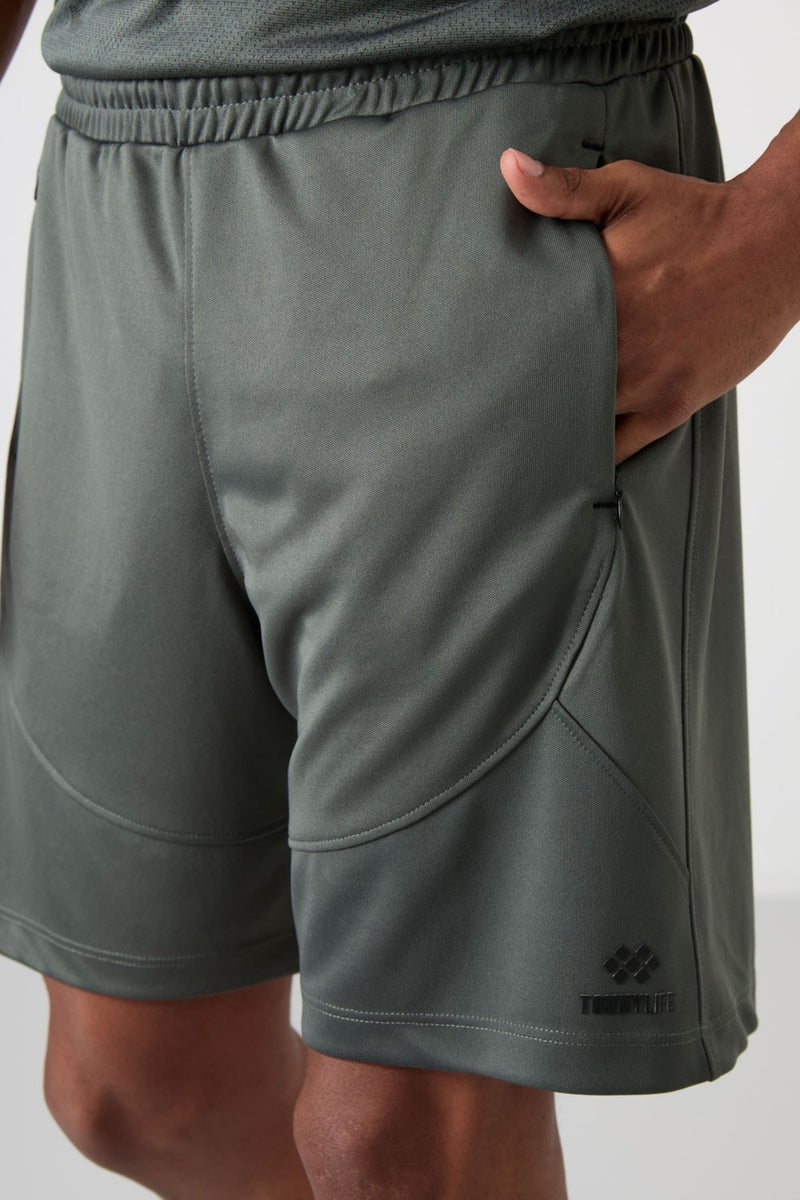 Tommy Life Khaki Polyester Thick Soft Comfort Fit Men's Shorts - 81271  - Image 3