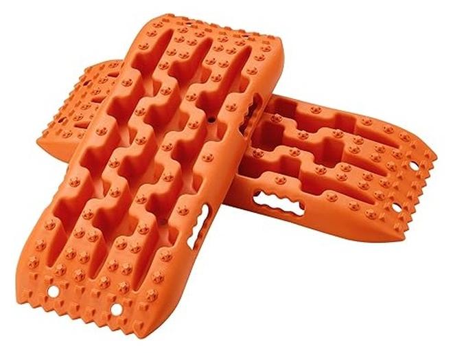 10 TON Traction Boards with PP Material, Recovery Boards for Off-road Vehicles/Cars/Pickups/SUVs/RVs, Pair Tire Traction Mats on Sand, Mud and Loose Terrain, Short, Red(2 PCS) - Image 1