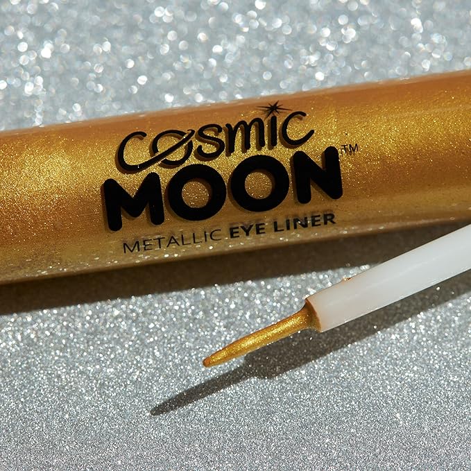 Cosmic Moon Metallic Eyeliner Cosmic Moon Silver Make up Eye Liner Pearl Shimmer Eye Shadow - Image 5