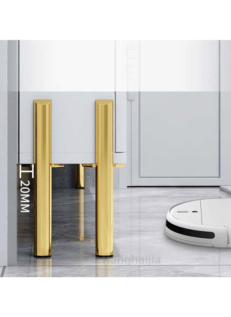 Hanghaijia Metal Gold Furniture Legs, Modern Cabinet Coffee Table Feet Heavy Duty Replacement Sofa Cabinet Risers Furniture Foot Pack of 4  - Image 4
