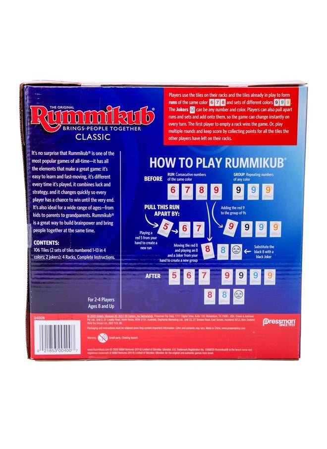 Pressman Rummikub - The Original Rummy Tile Game | Exciting Family Game Of Strategy And Luck | Promotes Stem Skills | For Kids, Teens, Adults | 2-4 Players, Ages 8+  - Image 4