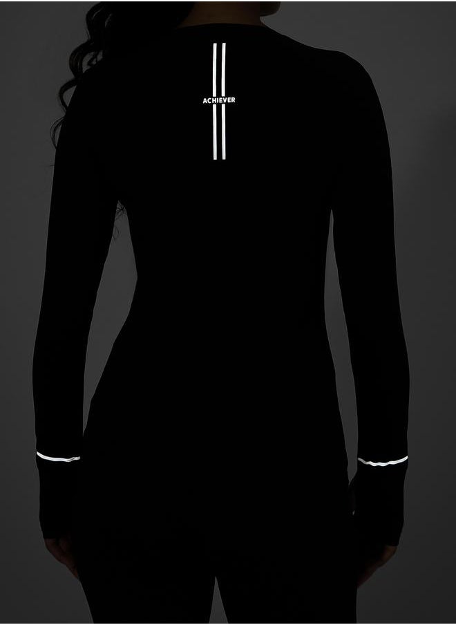 Styli Wrist & Back Reflective Stripe Detail Long Sleeve Top  - Image 5