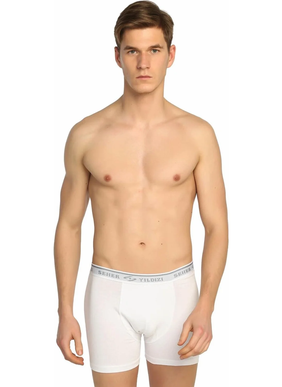 Seher Men's Lycra Elastane Boxer 6-Pack White